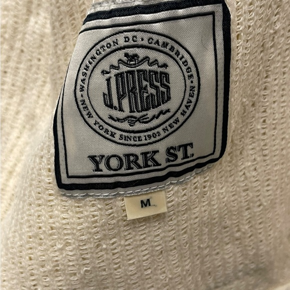 J press York st Shawl Collar Cardigan Sweater Casual Cable Knitted Button Down M - Picture 5 of 9